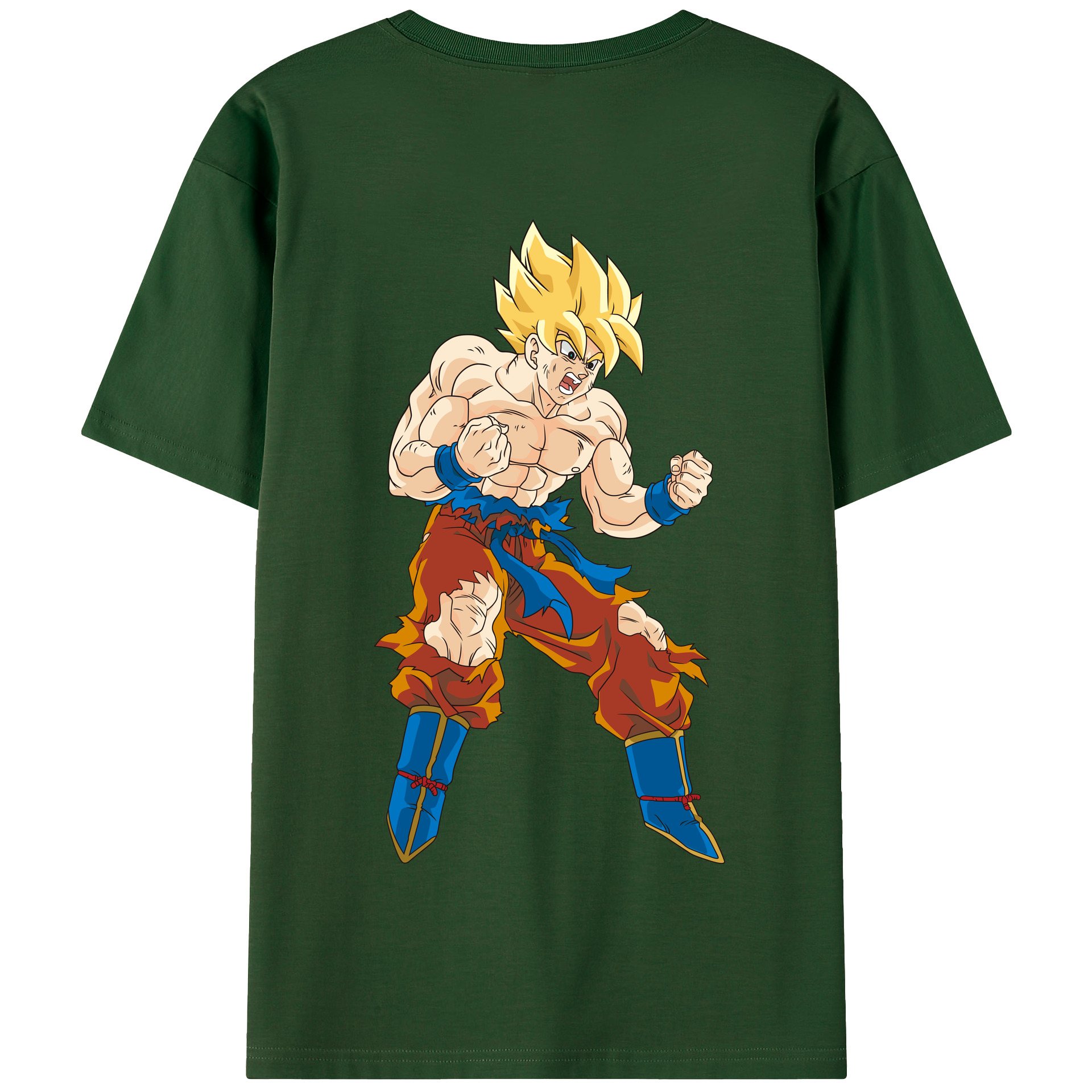 （画像用） ドラゴンボール 孫悟空（そん ごくう）Son Goku カカロット DRAGON BALL Kakarotto 綿100％半袖Tシャツ（背面プリント）